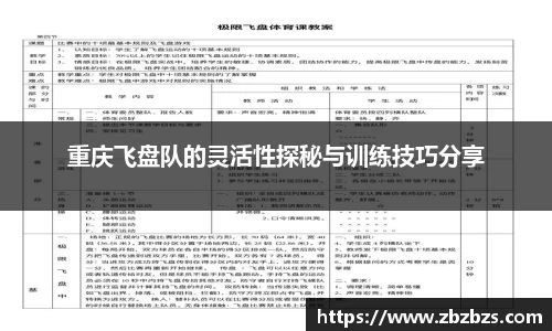 重庆飞盘队的灵活性探秘与训练技巧分享